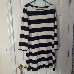 Jcrew striped dress with zipper details